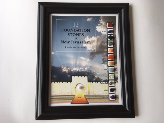 Gemstones of New Jerusalem framed